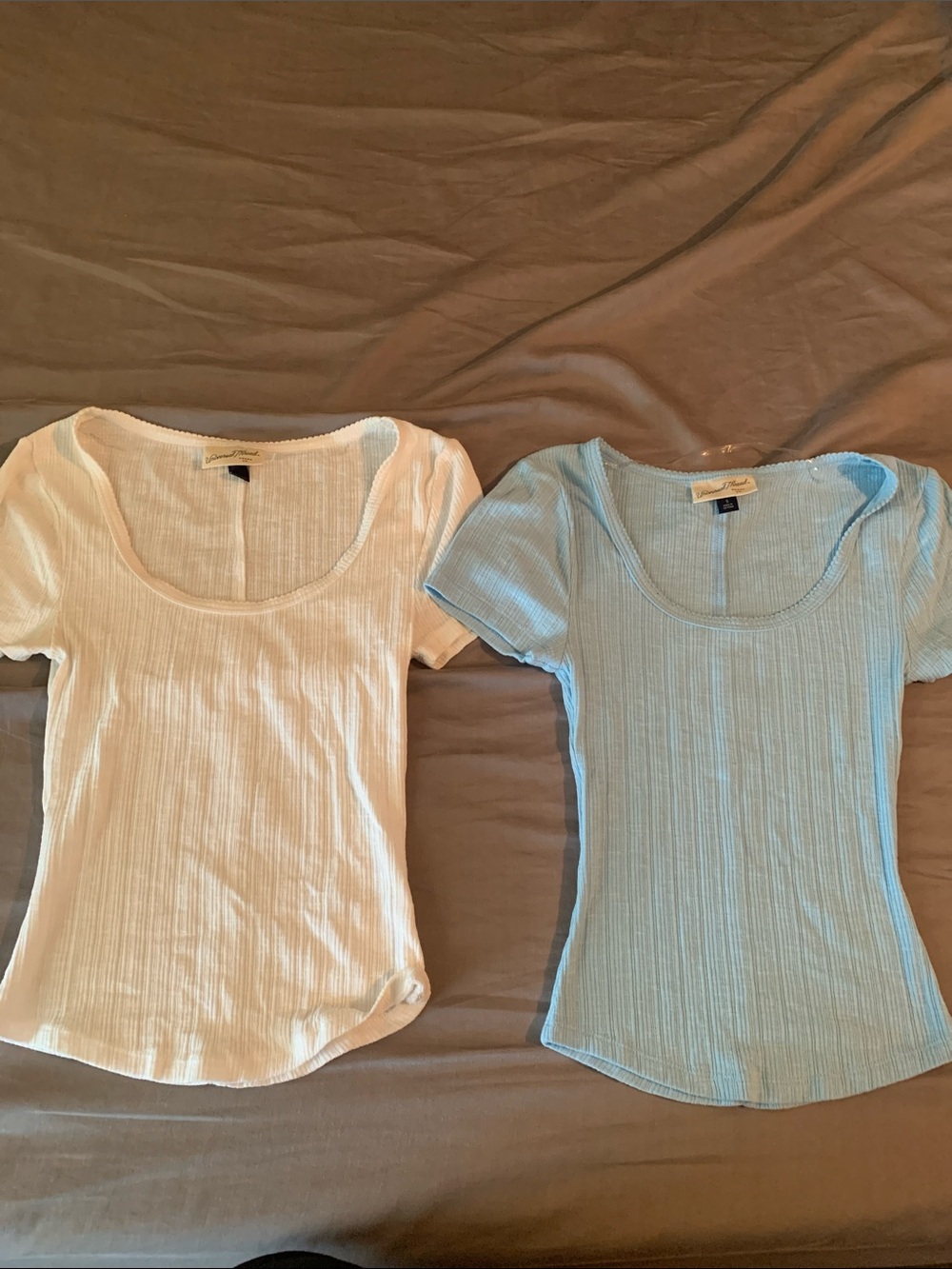 Two Ribbed Fitted Baby Tees